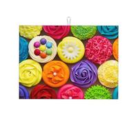 Tappetino scolapiatti in microfibra dai colori vivaci, grande tappetino scolapiatti per bancone della cucina, tappetino per scolapiatti super assorbente, facile da pulire, 45,7 x 61 cm