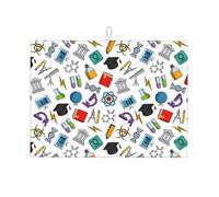 Tappetino scolapiatti in microfibra, grande tappetino scolapiatti per bancone della cucina, super assorbente, tappetino scolapiatti per la stagione scolastica, 45,7 x 61 cm, facile da pulire