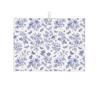 Tappetino scolapiatti in microfibra, grande tappetino scolapiatti per bancone della cucina, super assorbente, tappetino scolapiatti con farfalla floreale, 45,7 x 61 cm, facile da pulire