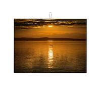 Tappetino scolapiatti in microfibra Lago Balaton, reversibile, grande, 18 x 24 pollici