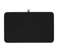 Tappetino scolapiatti in microfibra nera, 45 x 60 cm, assorbente, pieghevole, antiscivolo, per cucina e macchina del caffè