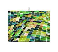 Tappetino scolapiatti in microfibra verde, tavolozza di colori, grande tappetino scolapiatti per il bancone della cucina, grande 18 x 24 pollici
