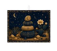 Tappetino scolapiatti in pietra del deserto per cucina, blu scuro, rustico, assorbente, in microfibra, per bar, 45 x 61 cm