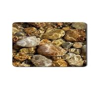 Tappetino scolapiatti in pietra naturale per bancone della cucina, tappetino in gomma assorbente con motivo roccia terrosa, tappetino per asciugatura rustico in pelle PU per protezione bar 30,5 x 50,8