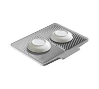 Tappetino scolapiatti in silicone, 40 x 33 cm, con fori di drenaggio integrati per asciugatura, per lavello, cassetto, utensili, pentole, padelle e piano di lavoro