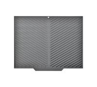 Tappetino scolapiatti in silicone - 42,5 x 31,5 cm, grande base antiscivolo, vassoio antigoccia resistente al calore, protezione flessibile del piano di lavoro, spugna multiuso impermeabile
