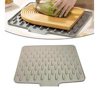 Tappetino scolapiatti in silicone ad asciugatura rapida con bordo di