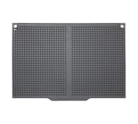 Tappetino scolapiatti in silicone con bordo per stoviglie da cucina, progettato per una gestione efficiente dell'acqua e piani di lavoro puliti (nero)