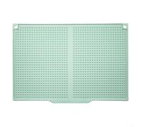 Tappetino scolapiatti in silicone con bordo rialzato, per cucina, stoviglie, bicchieri, posate, funzione di drenaggio dell'acqua, 45 x 31 cm (verde)