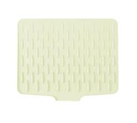 Tappetino scolapiatti in silicone con design inclinato, tappetino antiscivolo per scolapiatti da cucina per protezione del piano di lavoro, 40 x 32,5 cm (beige)