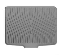 Tappetino scolapiatti in silicone con estremità aperta con pendenza antiscivolo e rialzata per un efficiente drenaggio dei piatti, isolamento termico, tappetino da cucina di grandi dimensioni (40 x 33