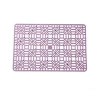 Tappetino scolapiatti in silicone con resistenza al calore e motivo cavo per un drenaggio rapido, con stabilità antiscivolo e facile manutenzione (viola, 40 x 27 cm)
