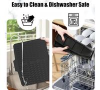 Tappetino scolapiatti in silicone, facile da pulire, per frigorifero sotto