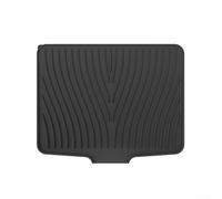 Tappetino scolapiatti in silicone, grande, antiscivolo, per lavello da cucina, resistente al calore, per pentole, padelle, bicchieri, 40 x 33 cm, nero