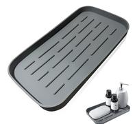 Tappetino scolapiatti in silicone, organizer per lavello in silicone, tappetino per drenaggio, cucina, scolapiatti, portasapone in silicone, per bancone della cucina, lavello, spugne, sapone, sapone