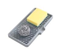 Tappetino scolapiatti in silicone per bancone della cucina, tappetino flessibile per scolare, antiscivolo, a prova di fuoriuscite, ideale per bagno, camper, dormitorio, campeggio, caffè e zona