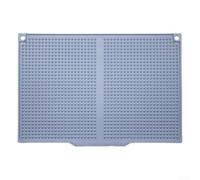 Tappetino scolapiatti in silicone per cucina con bordo di scarico integrato, progettato per dirigere l'acqua nel lavandino, adatto per asciugare stoviglie e pentole, dimensioni 45 x 31 cm (blu)