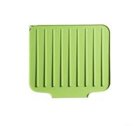 Tappetino scolapiatti in silicone per lavello da cucina con base antiscivolo e design diagonale per dirigere l'acqua nel lavandino (verde)