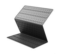 Tappetino scolapiatti in silicone per utensili da cucina con caratteristica pieghevole unica, per molteplici usi e facile drenaggio (nero)