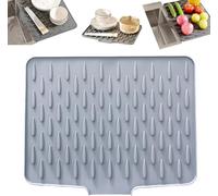 Tappetino scolapiatti in silicone, salva piano di lavoro in silicone anti-rovesciamento, resistente al calore e antiscivolo for un'asciugatura senza gocciolamento, tappetino scolapiatti pieghevole 40x