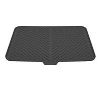 Tappetino scolapiatti in silicone, tappetino per scolapiatti da cucina, resistente al calore, antiscivolo, vassoio flessibile per scolapiatti con bordo a labbro, lavabile in lavastoviglie