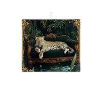 Tappetino scolapiatti in stile giungla, per bancone della cucina, elegante decorazione leopardata, assorbente, tappetino scolapiatti in microfibra Safari per protezione bancone della cucina, 40,6 x