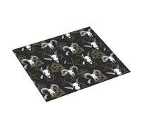Tappetino scolapiatti in stile gotico, con teschio di capra, assorbente, per cucina, 40,6 x 45,7 cm, tappetino scolapiatti natalizio con anello per appendere