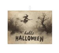 Tappetino scolapiatti in stile vintage spettrale per Halloween, per bancone della cucina, tappetino assorbente scolapiatti in microfibra medievale per bancone della cucina, protezione da bar, 45,7 x