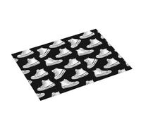 Tappetino scolapiatti in tela bianca con stampa di scarpe per bancone della cucina, 45,7 x 61 cm, assorbente in microfibra, tappetino antiscivolo per scolapiatti con anello per appendere