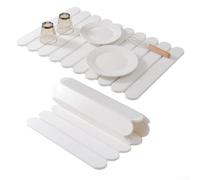 Tappetino scolapiatti in terra di diatomee ad asciugatura rapida, antiscivolo, per bancone della cucina, assorbente per scolapiatti 40 x 12 cm (bianco)