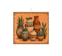 Tappetino scolapiatti in terracotta per bancone della cucina, tappetino scolapiatti assorbente vintage sud-occidentale, tappetino scolapiatti rustico in microfibra per protezione bar 40,6 x 45,7 cm