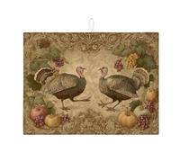 Tappetino scolapiatti in Turchia per bancone della cucina, tappetino assorbente per scolapiatti autunnale, tappetino in microfibra per il Ringraziamento, protezione per la cucina, 45,7 x 61 cm