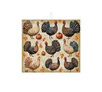 Tappetino scolapiatti in Turchia per bancone della cucina, tappetino assorbente rustico autunnale in tacchino, tappetino scolapiatti in microfibra vintage per bancone della cucina, decorazione del