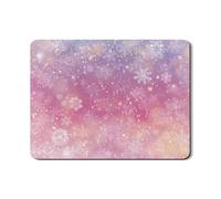Tappetino scolapiatti invernale con fiocco di neve per cucina, color pesca ombré, tappetino in gomma assorbente, tappetino scolapiatti in pelle sintetica per cucina e bar, 45,7 x 61 cm