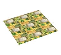 Tappetino Scolapiatti Irish St Patrick Fleur De Lis Tappetino Cucina Reversibile Pieghevole Tappetini Per Posate, Per Scolapiatti, Vetro, Bicchieri Di Vino, 41x46cm