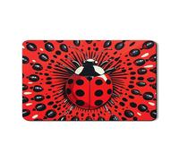 Tappetino scolapiatti ispirato a coccinelle per bancone della cucina, tappetino in gomma assorbente con bolle rosse stilizzate, decorazione primaverile, per cucina, sala da pranzo, 30,5 x 50,8 cm