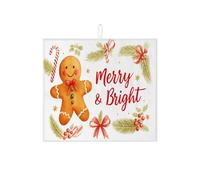 Tappetino scolapiatti luminoso e gioioso per il bancone della cucina, tappetino assorbente per scolapiatti rosso e verde per le vacanze, tappetino in microfibra divertente per l'inverno, 40,6 x 45,7