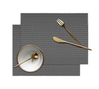 Tappetino scolapiatti microfibra, asciugatura rapida, cucina, piano di lavoro, accessori da tavolo, lavabile in lavatrice, 2 pezzi (grigio a quadretti, 50,8 x 38,1 cm)