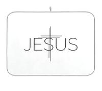 Tappetino scolapiatti moderno Gesù Logo Natale 45,7 x 61 cm Cucina Per Contatore Secco Piatti Opaco Lavabile in Lavatrice Jumbo