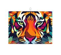 Tappetino scolapiatti moderno tigre per bancone della cucina, in microfibra, assorbente, riutilizzabile, lavabile, extra large, 45,7 x 61,7 cm