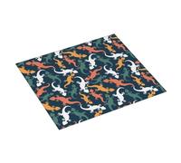 Tappetino scolapiatti multicolore con geco lucertola, tappetino assorbente per cucina, tappetino scolapiatti natalizio da 40,6 x 45,7 cm, tappetino scolapiatti con anello per appendere