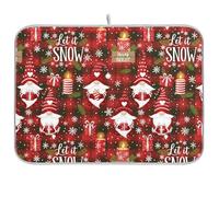 Tappetino scolapiatti natalizio 45,7 x 61,7 cm da cucina, piano di lavoro, scolapiatti opaco, extra large