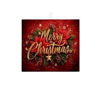 Tappetino scolapiatti natalizio a forma di stella di Natale per bancone della cucina, tappetino assorbente per piatti con motivo floreale rosso, tappetino scolapiatti vintage in microfibra per cucina