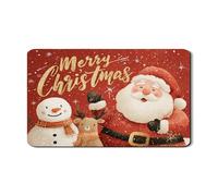Tappetino scolapiatti natalizio per bancone della cucina, con Babbo Natale e renna, in gomma assorbente, tappetino scolapiatti in pelle PU, 30,5 x 50,8 cm