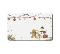 Tappetino scolapiatti natalizio per bancone della cucina, con omino di pan di zenzero e pupazzo di neve, in gomma assorbente, tappetino scolapiatti invernale in pelle sintetica per bar, 30,5 x 50,8 cm
