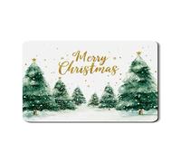 Tappetino scolapiatti natalizio per bancone della cucina, in gomma assorbente con albero verde, tappetino scolapiatti in pelle sintetica per l'inverno, protezione per le vacanze, 30,5 x 50,8 cm