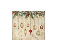 Tappetino scolapiatti natalizio per bancone della cucina, ornamento vintage, assorbente, tappetino scolapiatti in microfibra, per bancone della cucina, protezione per le vacanze, 40,6 x 45,7 cm