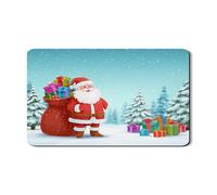 Tappetino scolapiatti natalizio per bancone della cucina, tappetino in gomma assorbente per le vacanze di Babbo Natale, tappetino scolapiatti in pelle sintetica per l'inverno, 30,5 x 50,8 cm