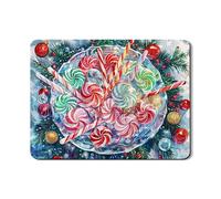Tappetino scolapiatti natalizio per bancone della cucina, tappetino scolapiatti in gomma assorbente a spirale colorato, decorazione per le vacanze, per bancone della cucina, 45,7 x 61 cm