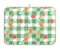 Tappetino scolapiatti natalizio per scolapiatti 45,7 x 61,7 cm, da cucina, da mettere sotto lo scolapiatti, assorbente